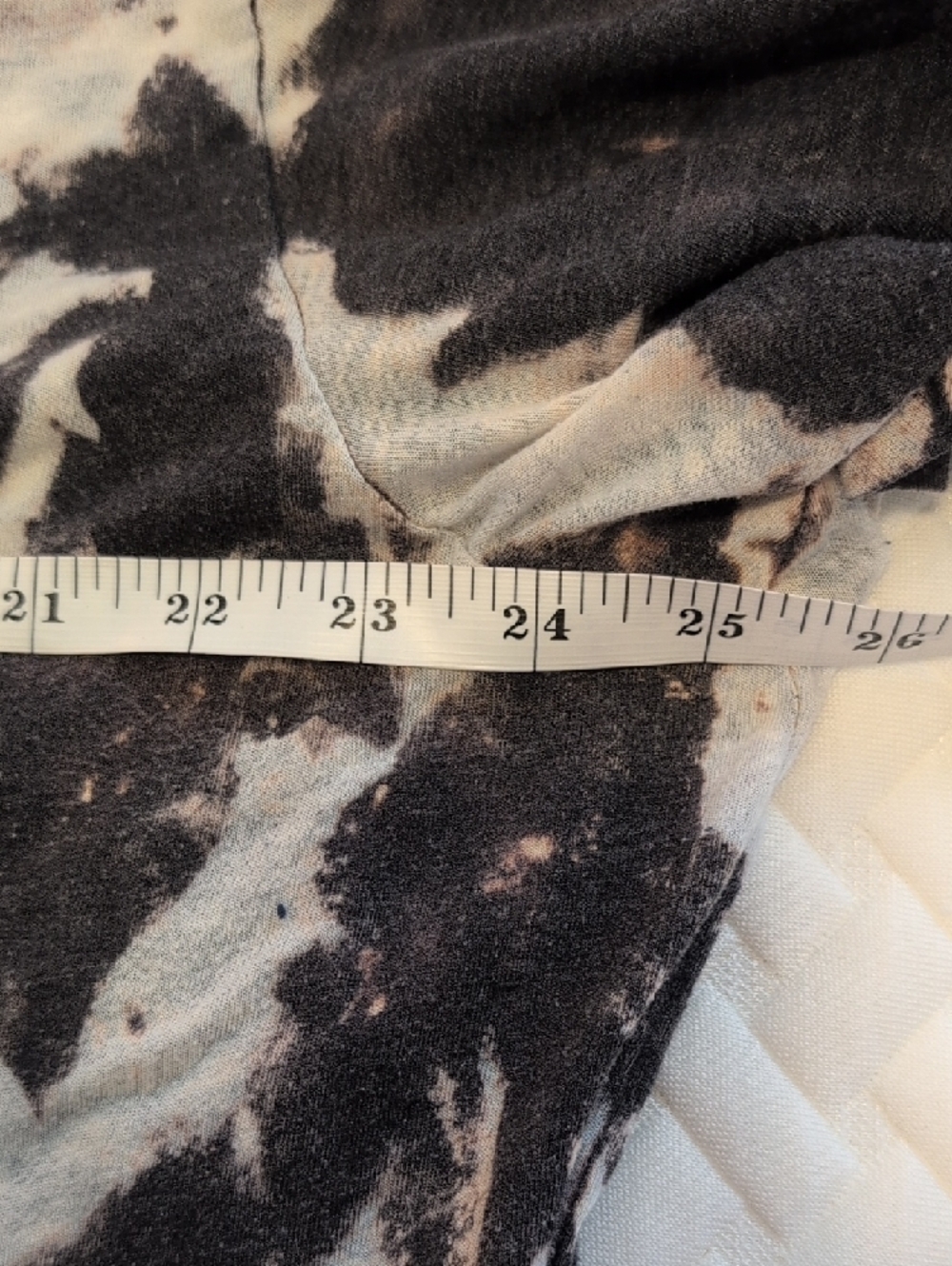 Motherhood Graphic Checkerboard Tee Black and White Tie Dyed Size 2X - Picture 6 of 9